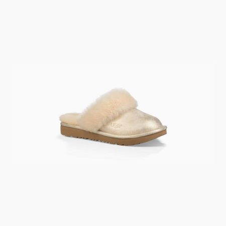 UGG Cozy II Metallic Gold Slippers for Toddlers (OAZT56927)